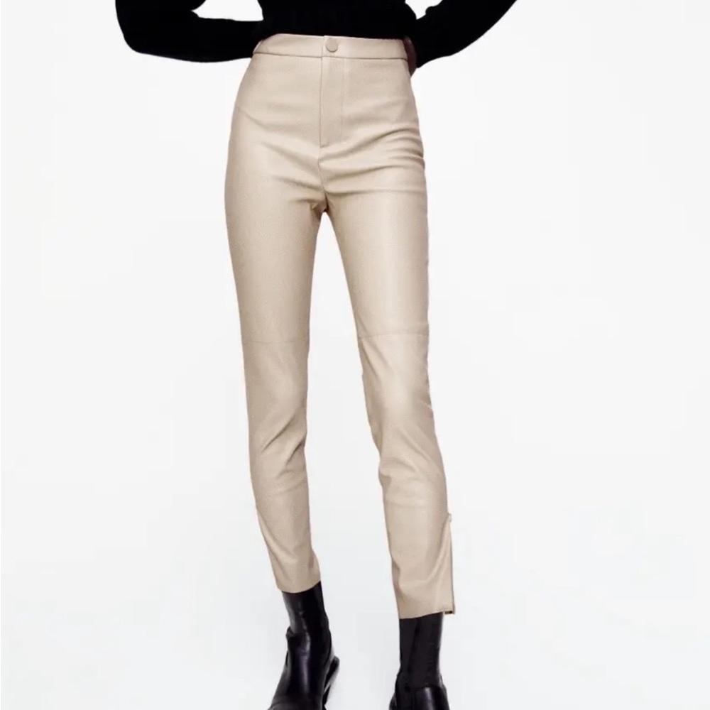 Zara faux leather slim pant